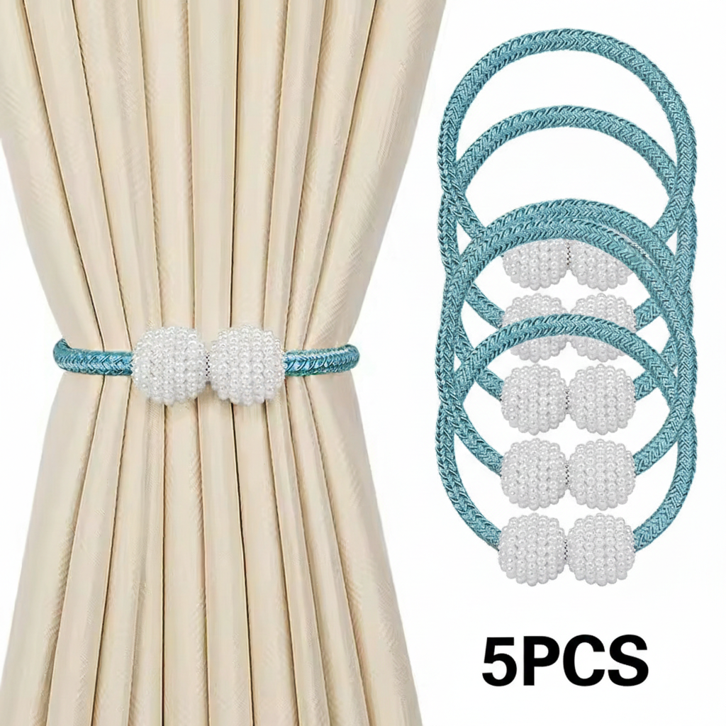MH07771 Pearl Magnetic Curtain Tiebacks ( 5pcs )