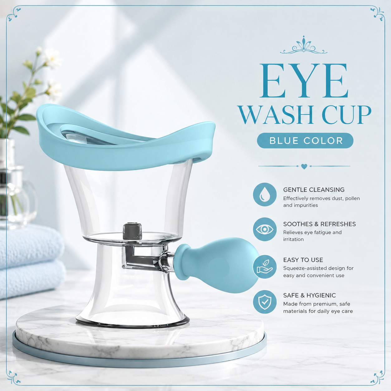MC08342 Manual Air-Pump Eye Wash Cup