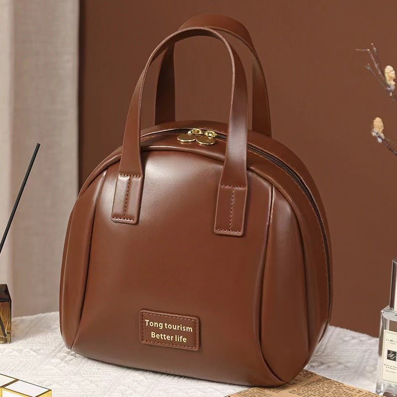 MB05884  Leather Makeup Storage Bag