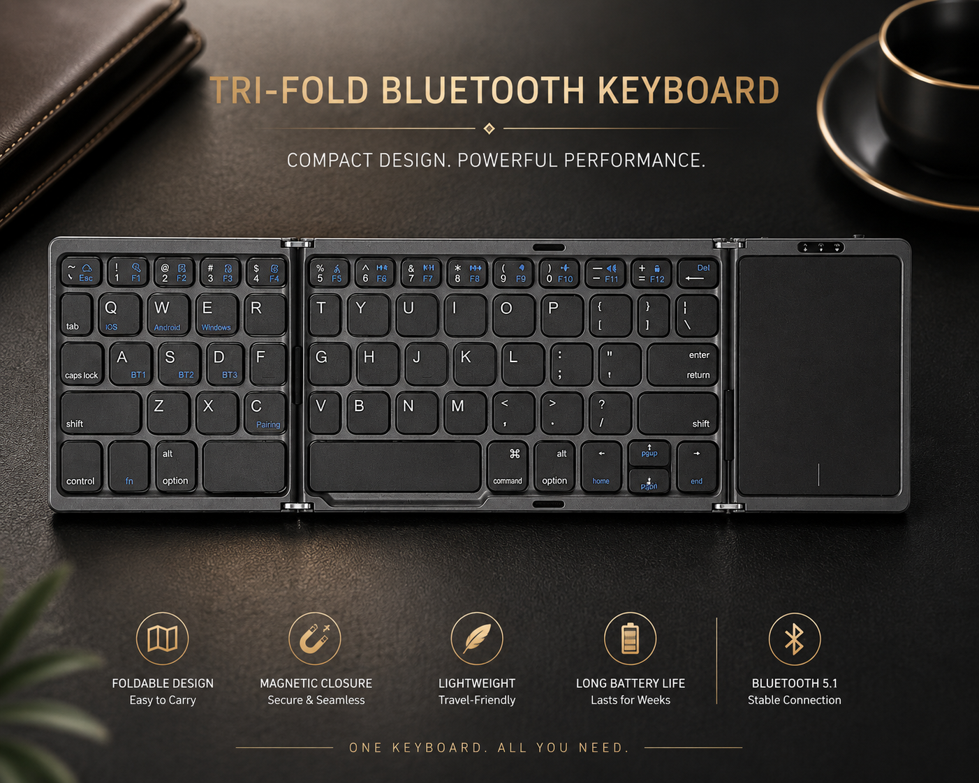 MM08349 3Fold Bluetooth Keyboard