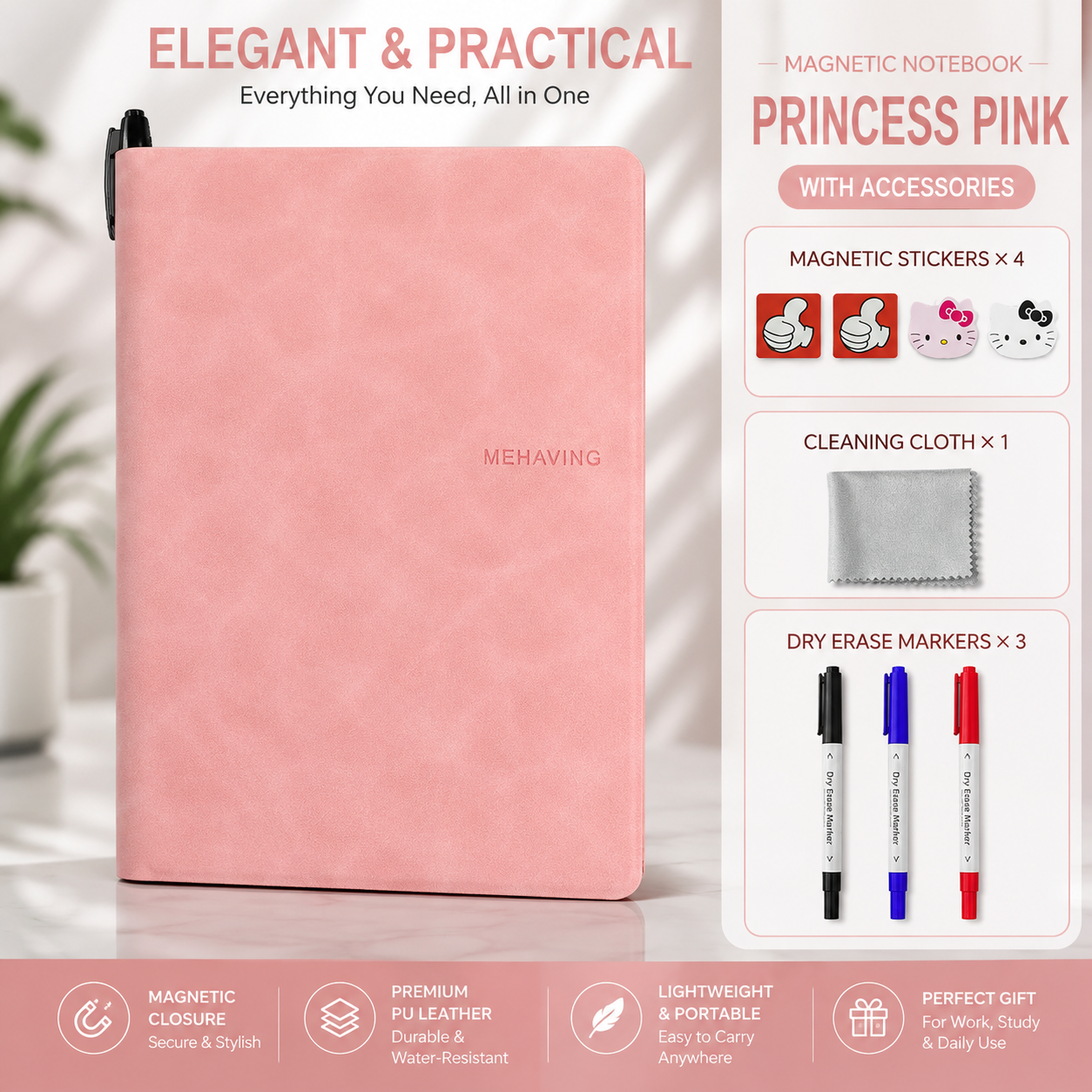 MO08370 Erasable Whiteboard Notebook