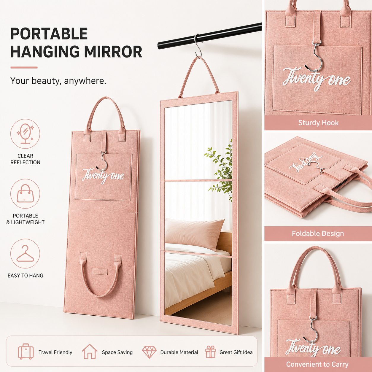 MC08369 Portable Hanging Mirror