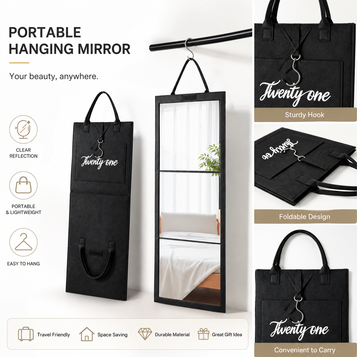 MC08369 Portable Hanging Mirror