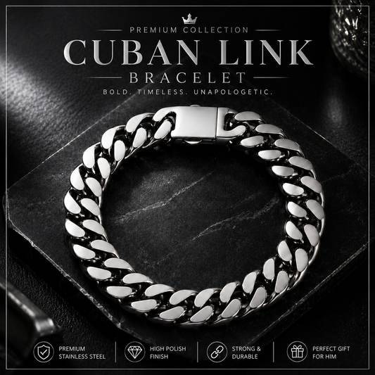 MJ08384 Men's Classic Cuban Link Bracelet