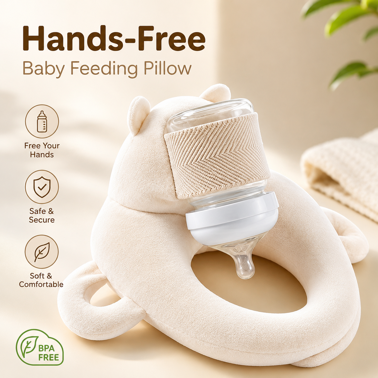 MK08385 Hands-Free Baby Feeding Pillow