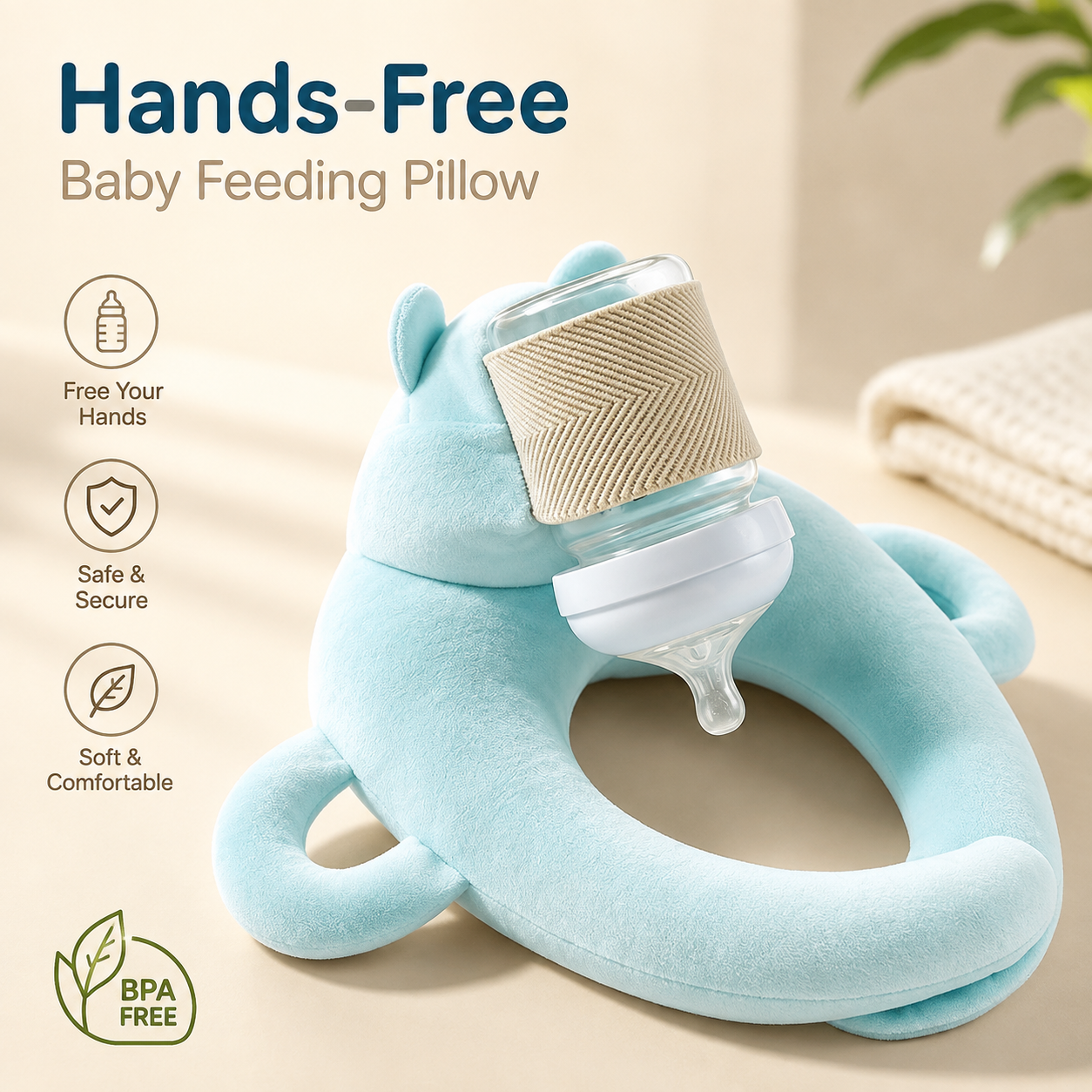 MK08385 Hands-Free Baby Feeding Pillow