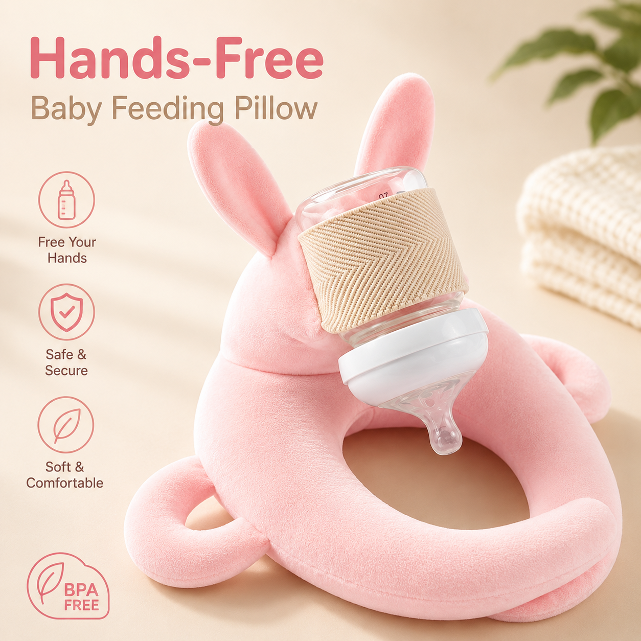 MK08385 Hands-Free Baby Feeding Pillow