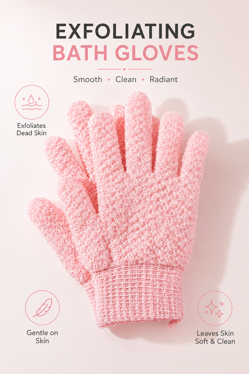MH08392 Exfoliating Bath Scrubber Gloves