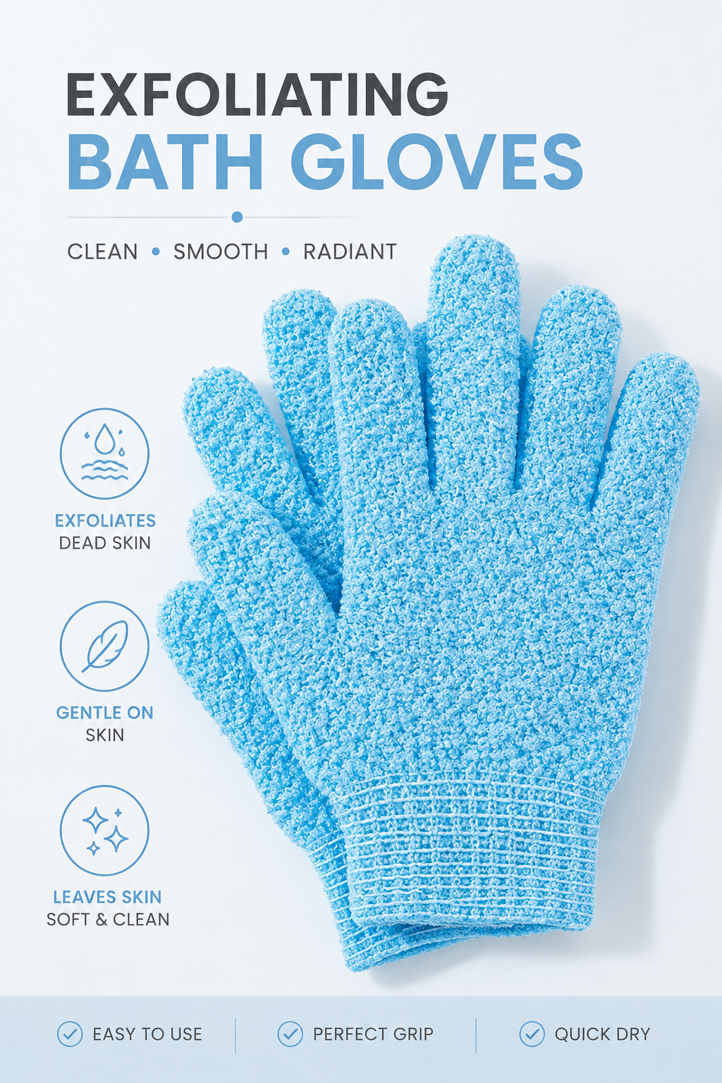 MH08392 Exfoliating Bath Scrubber Gloves