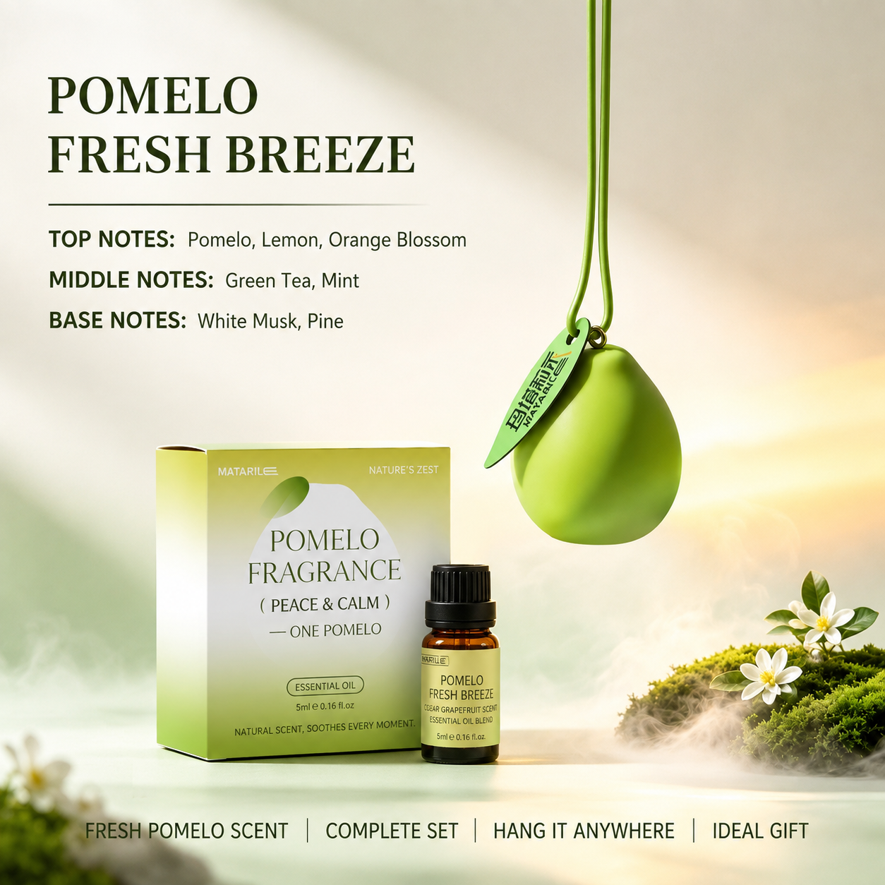 MV08399 Fresh Breeze Car Essential Oil Hanging Set