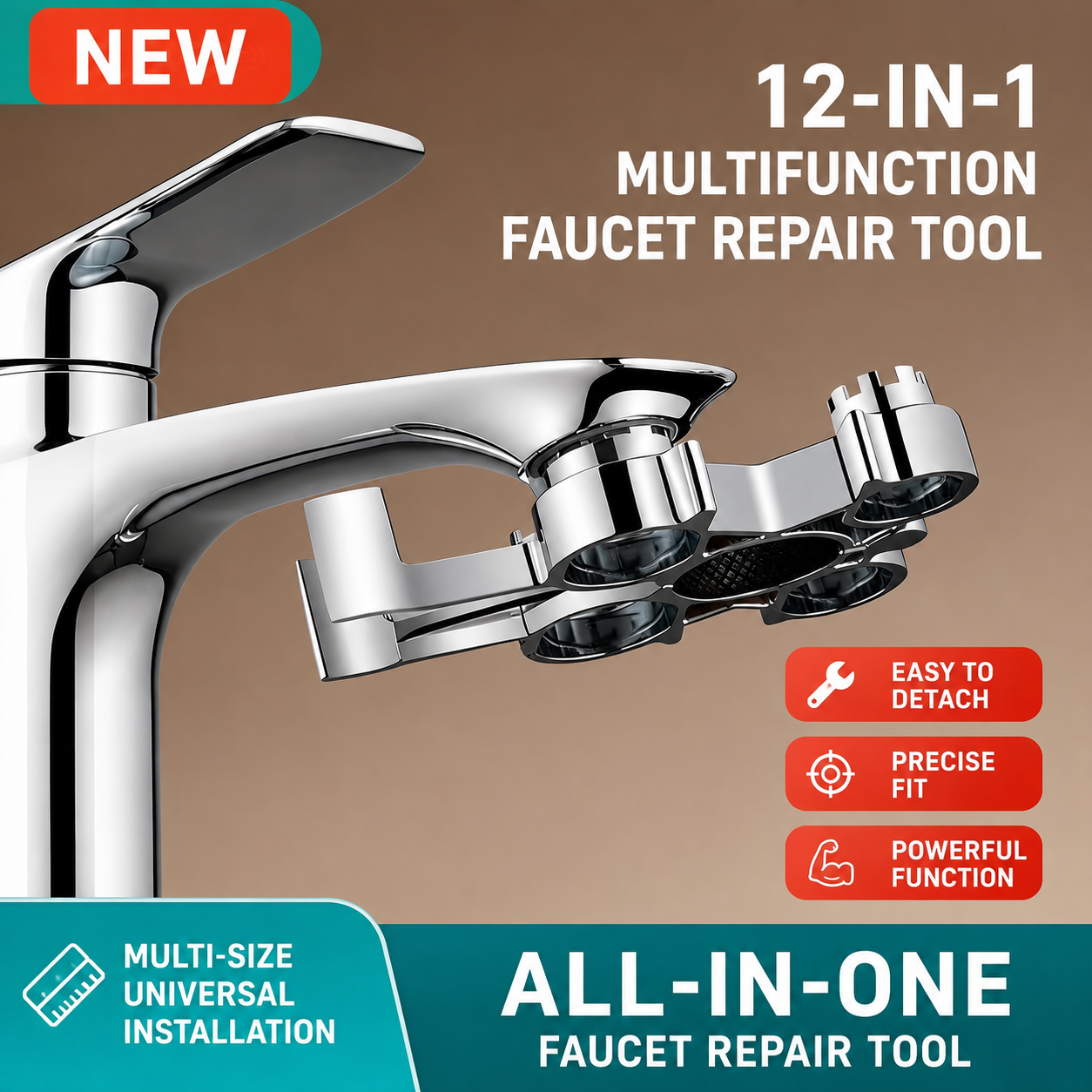 MG08326 Multi-Functional Faucet Wrench