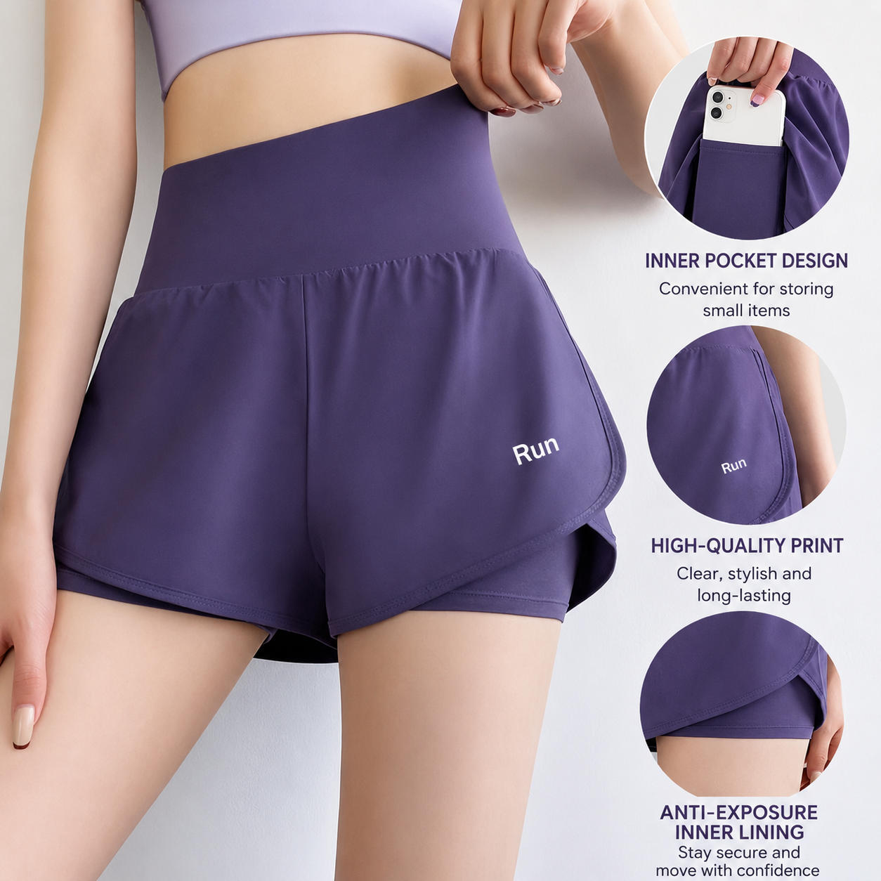 MF08328 Two-in-One Sports Shorts