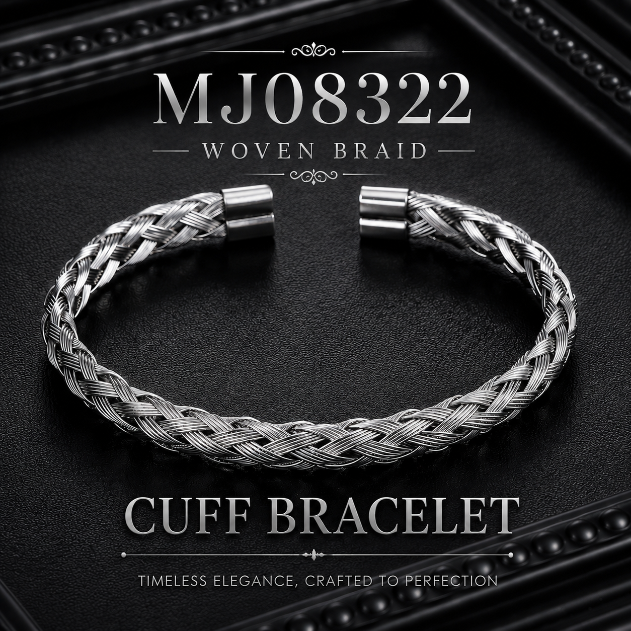 MJ08322 Woven Braid Cuff Bracelet