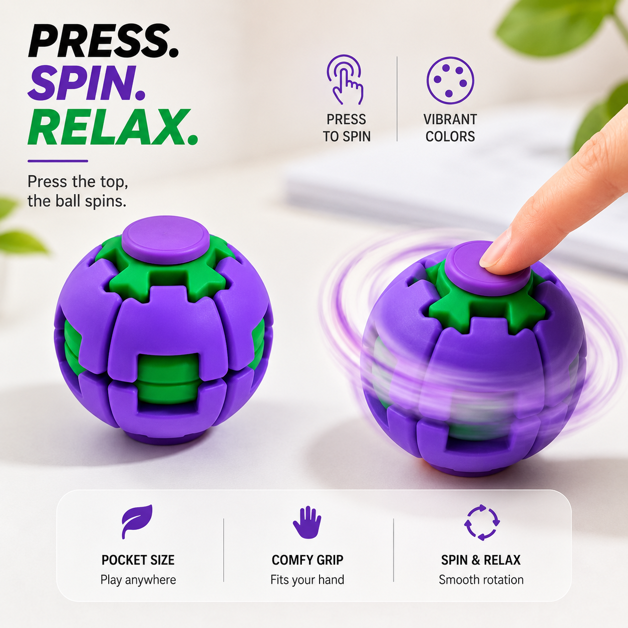 MT08222 3D Gyro Stress Relief Ball