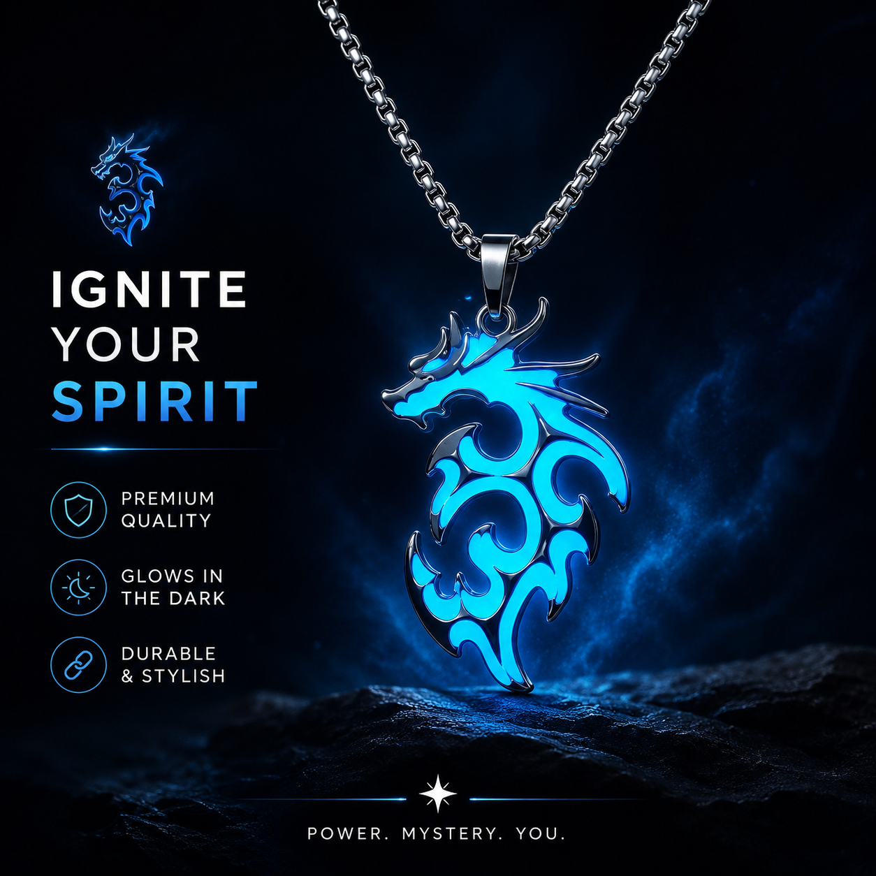 MJ08265 Flame Dragon Necklace