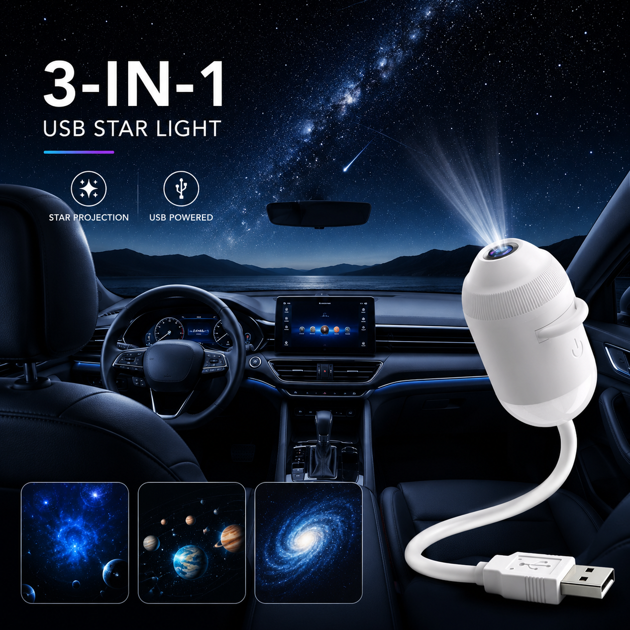 ME08177  USB Starry Sky Projector