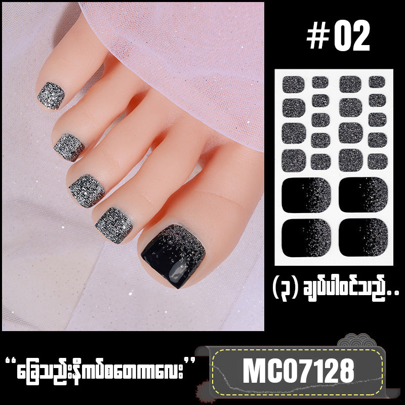MC07128 ခြေသည်းနီကပ် စတေကာလေး Top Nail Stickers