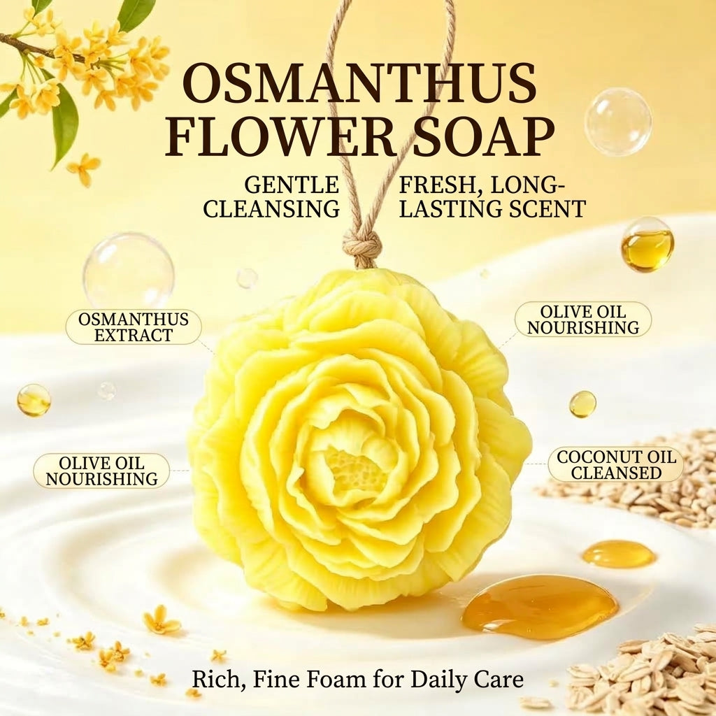 MH08519 Carved Peony Flower Soap (2pcs)