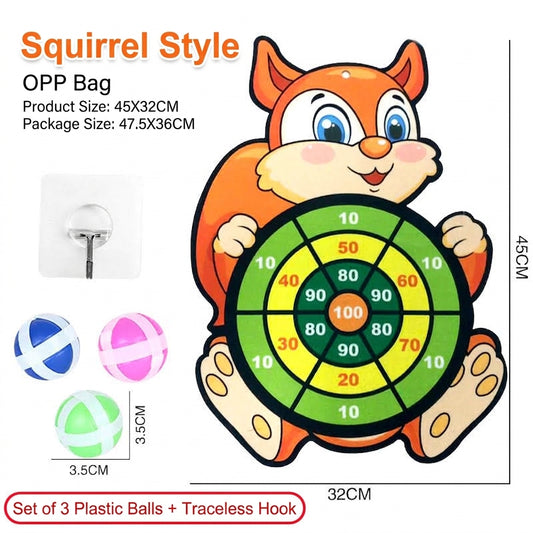MT08473 Cartoon Animal Sticky Ball Dart Board