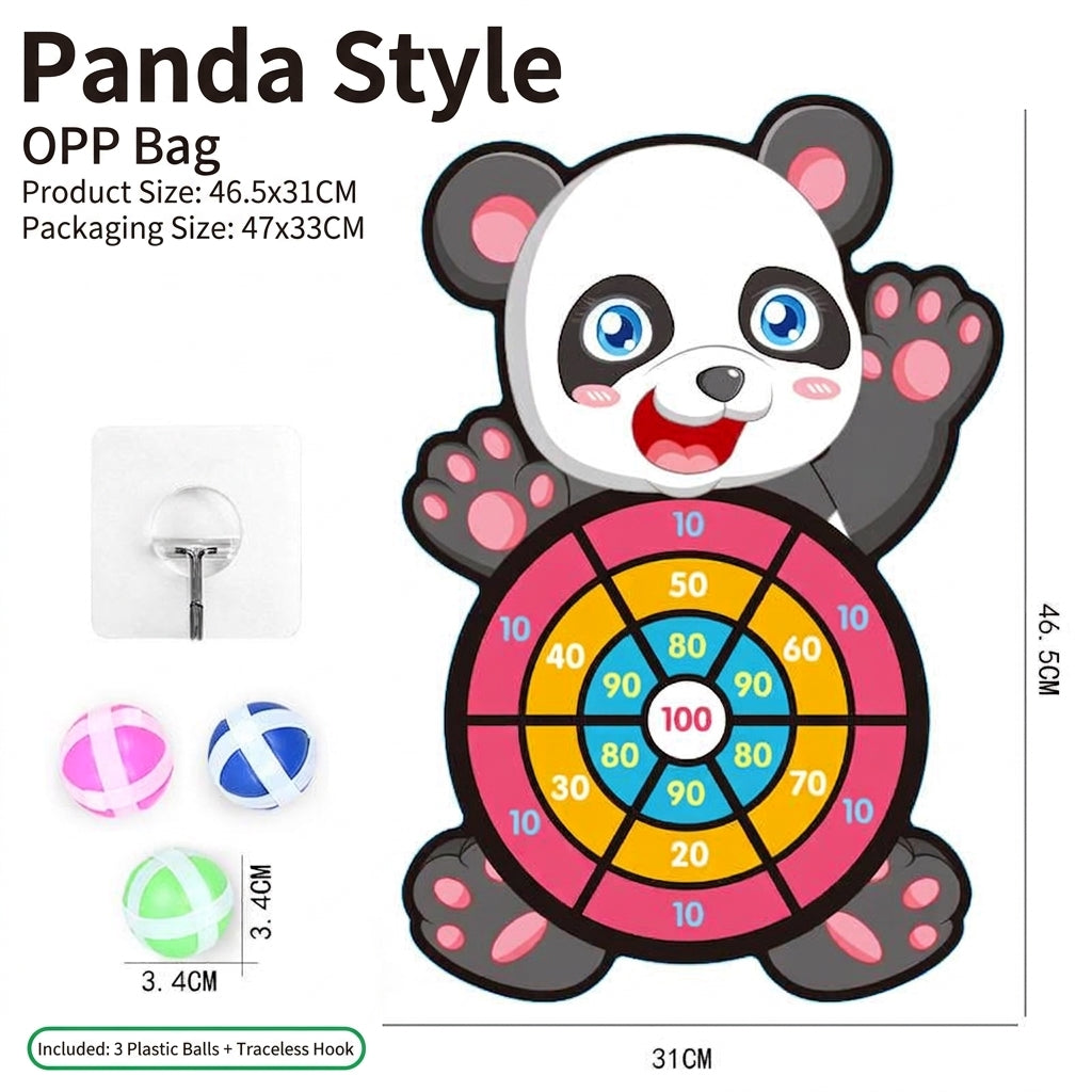 MT08473 Cartoon Animal Sticky Ball Dart Board