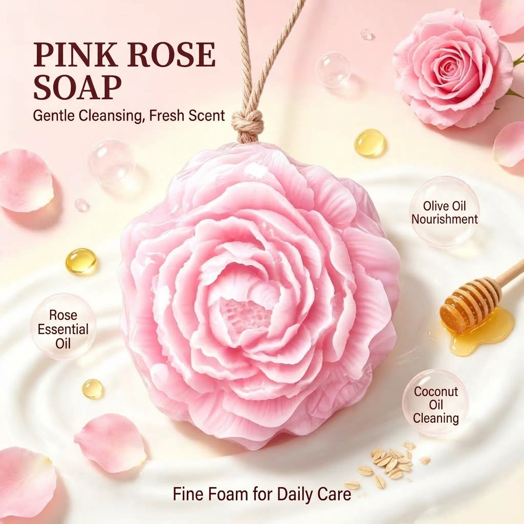 MH08519 Carved Peony Flower Soap (2pcs)