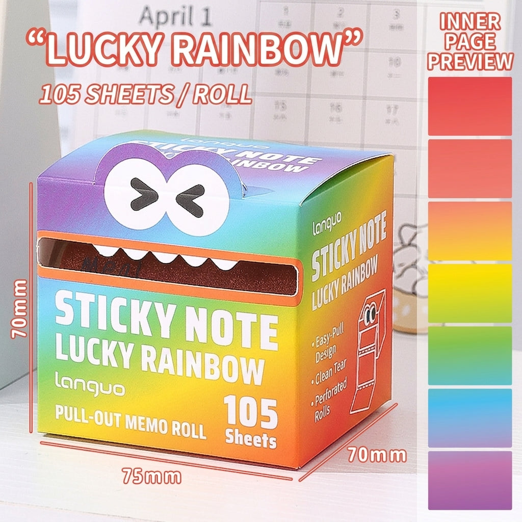 MO08400 Rainbow Sticky Note Roll