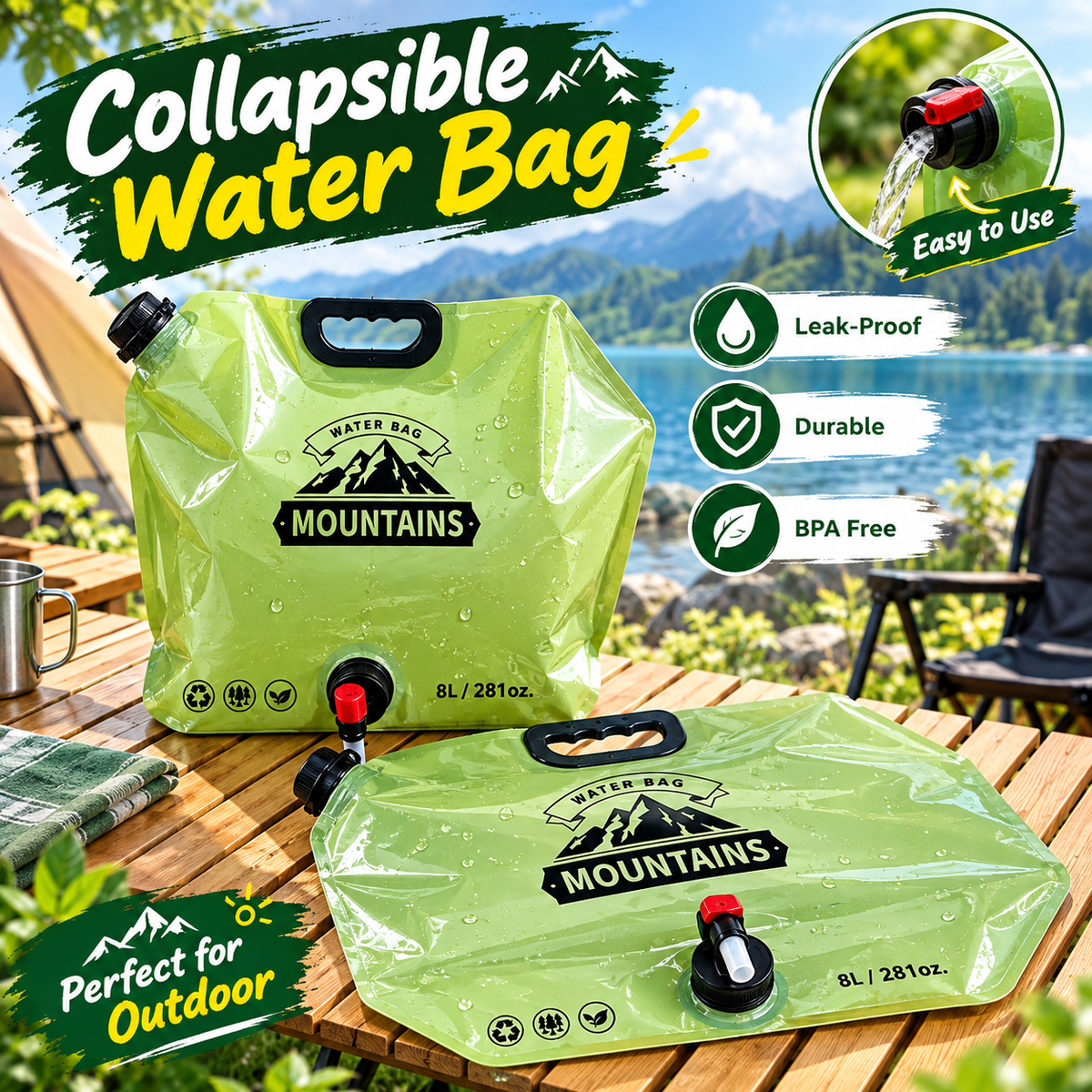 MH08494 Outdoor Collapsible Water Bag