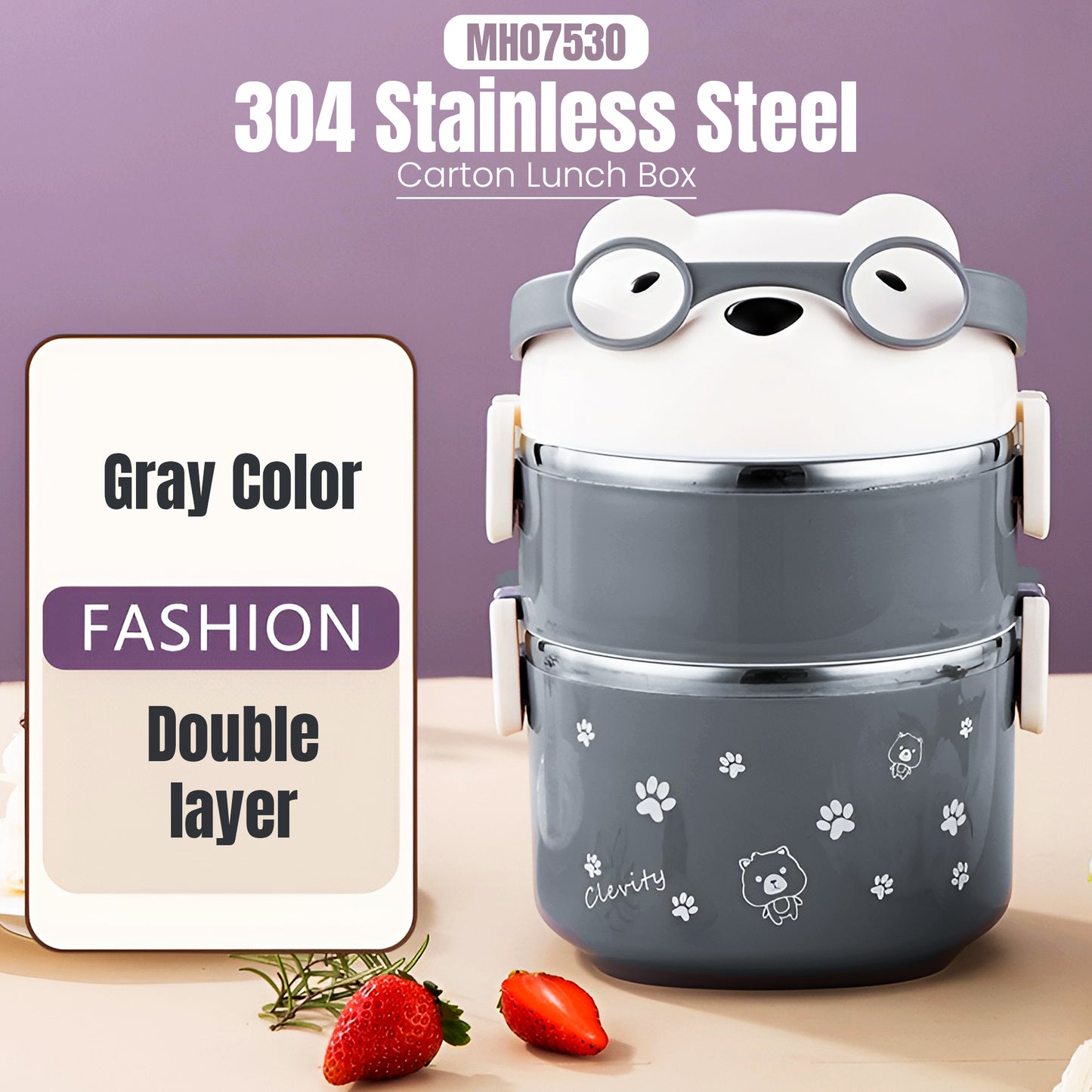 MH07530 304 Stainless Steel Carton Lunch Box