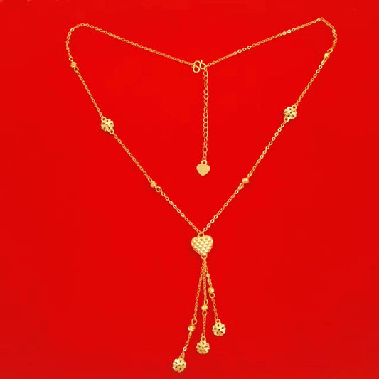 MJ05364 Gold Cherry Blossom Necklace