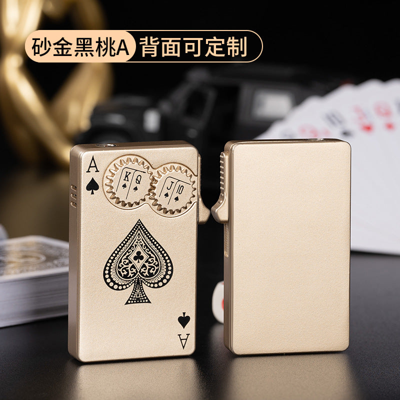 TG00072 Cross Border Gear Rotary Poker Lighter