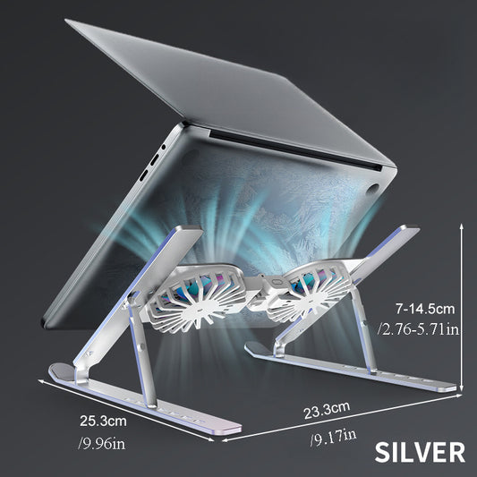 ME07655 C9 PRO laptop stand with cooling fan