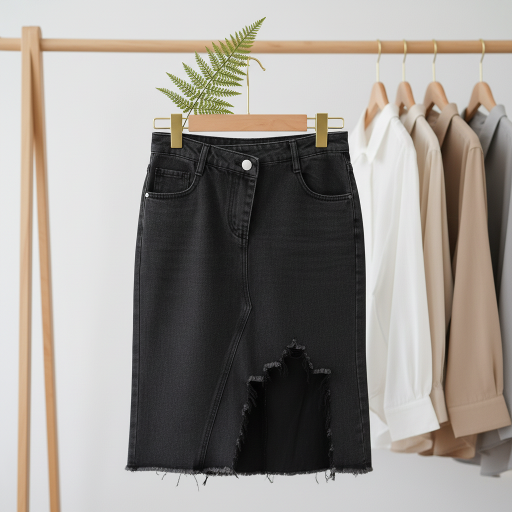 ML07871 Long Jean Skirt ( Export Clothing )