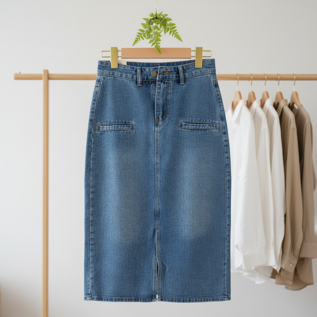 ML07871 Long Jean Skirt ( Export Clothing )