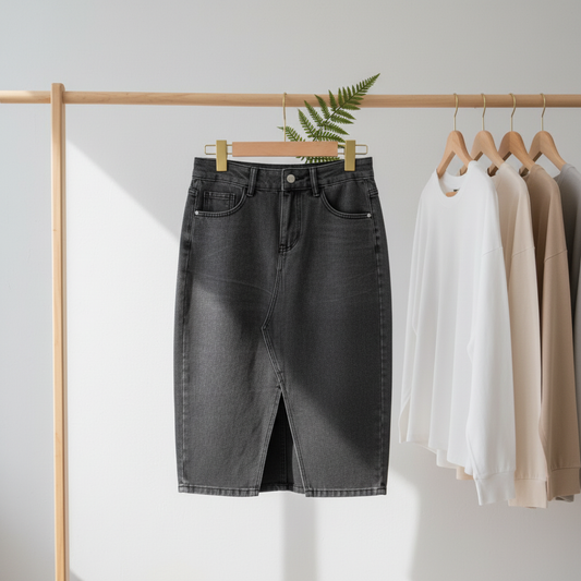 ML07871 Long Jean Skirt ( Export Clothing )