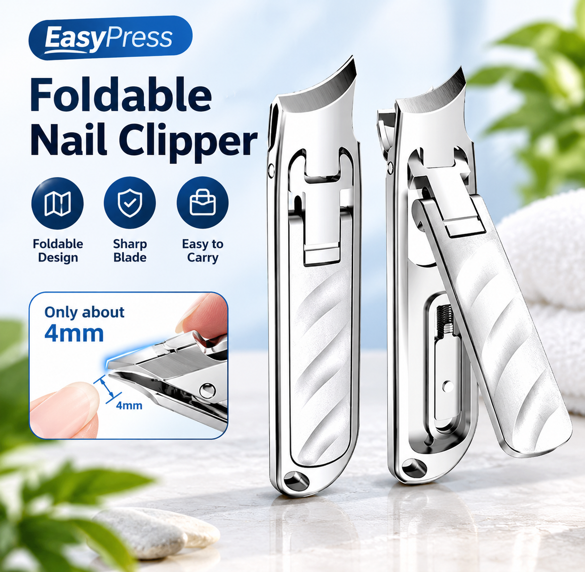 MH08673  EasyPress Foldable Nail Clipper