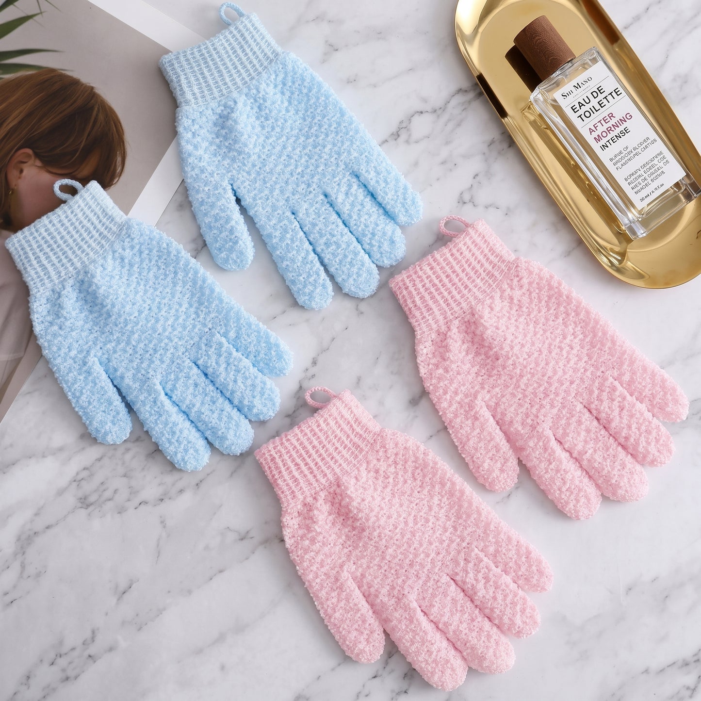 MH08169  Exfoliating Bath Gloves (2Pair)