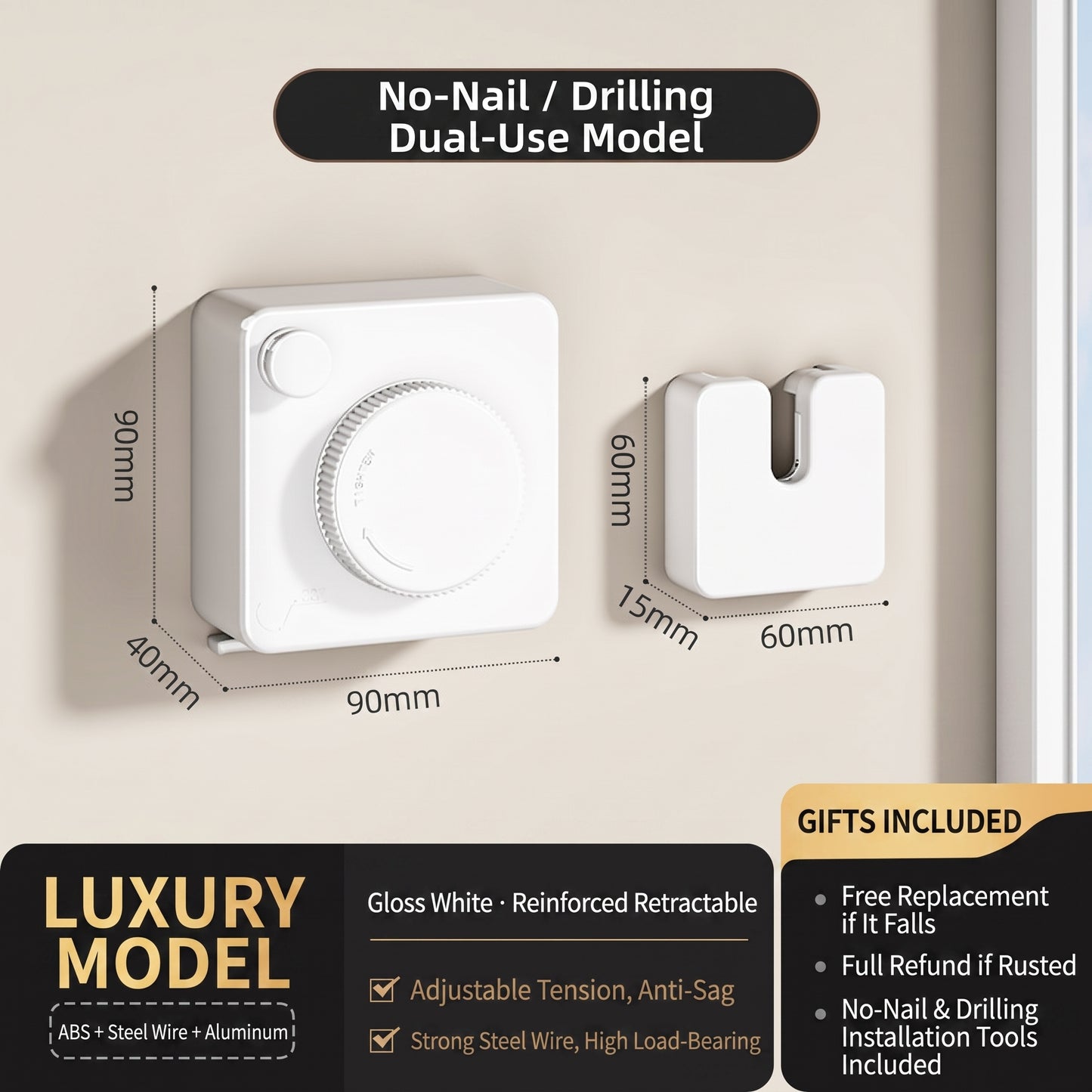 MH08221 Premium Retractable Clothesline