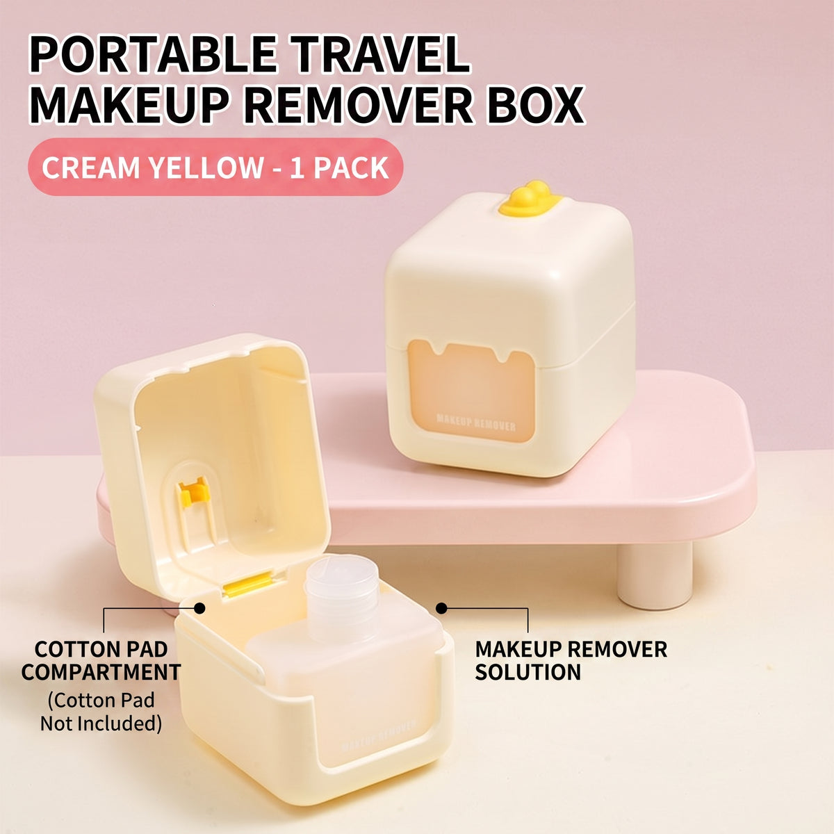 MC08375 2in1 Portable Makeup Remover Dispenser Box(2pcs)