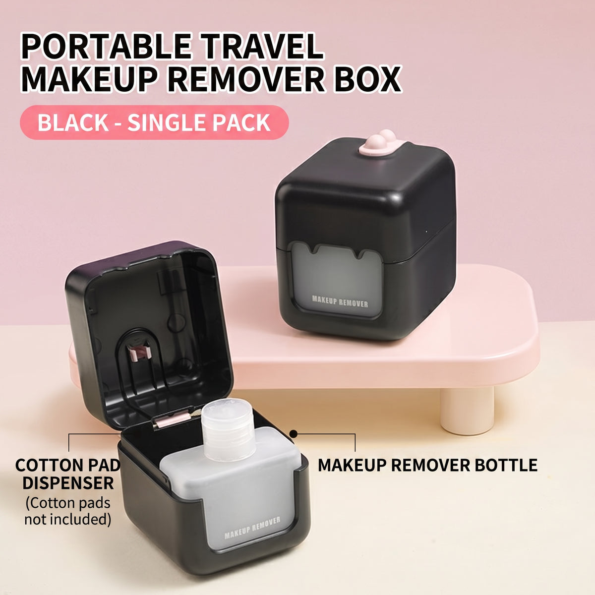 MC08375 2in1 Portable Makeup Remover Dispenser Box(2pcs)