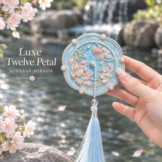 MC08482  Luxe Twelve Petal Vintage Mirror