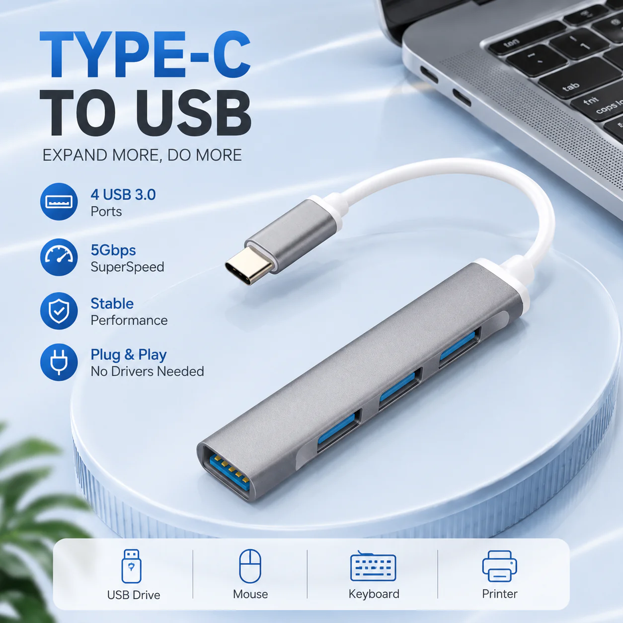MM08203  4 Port USB Expansion Hub