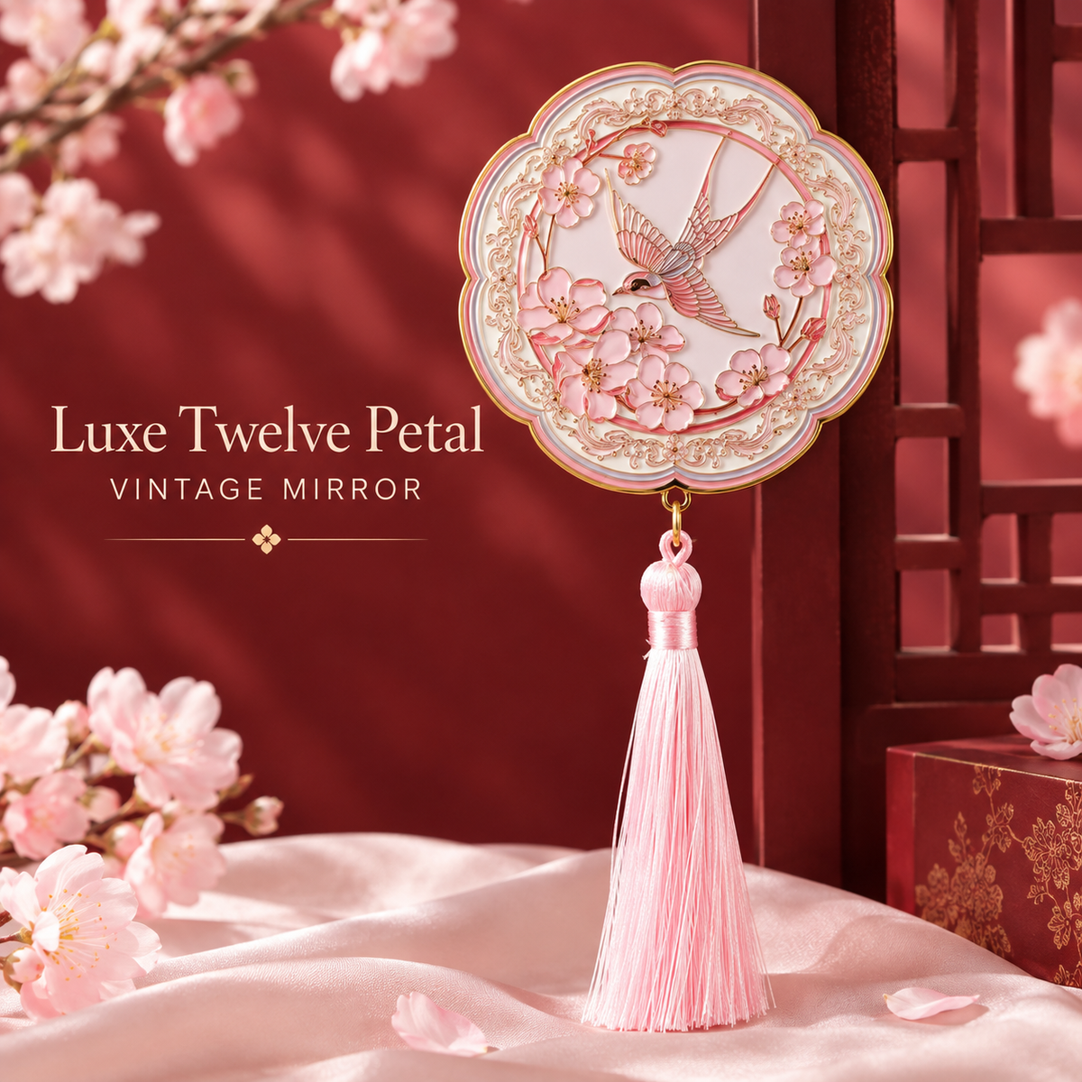 MC08482  Luxe Twelve Petal Vintage Mirror