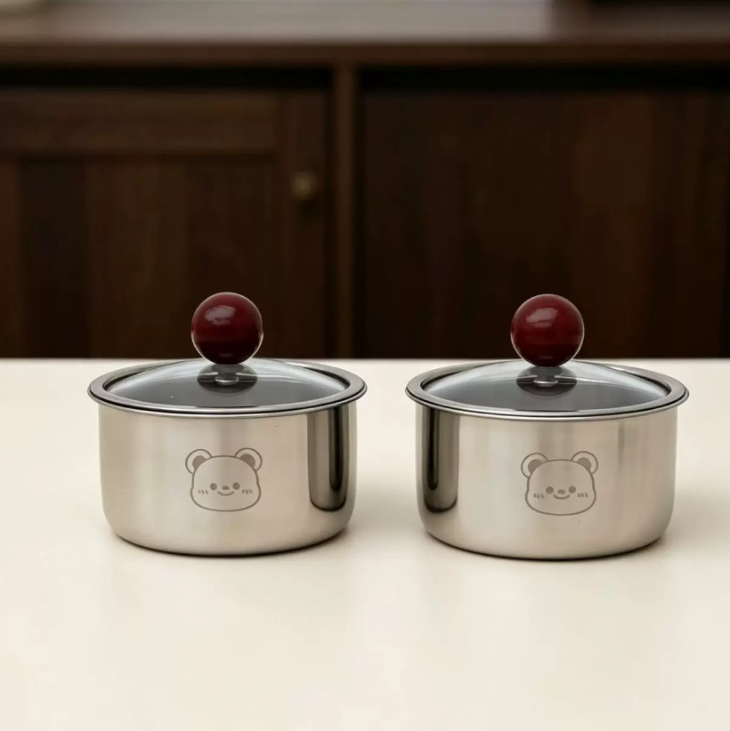 MH08405 Steamed Bowl with Lid (2Pcs)