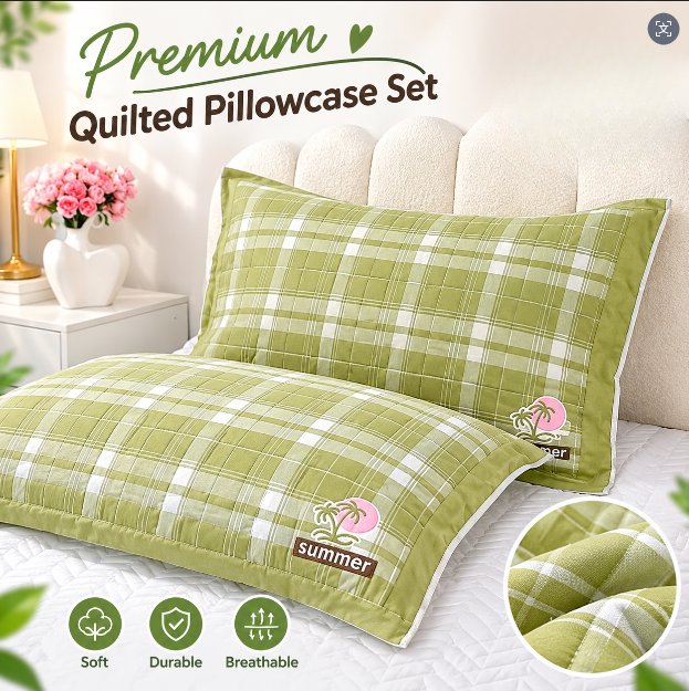MH08464 Premium Quilted Pillowcase Set (2Pcs)