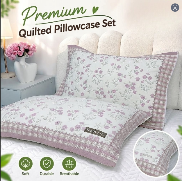 MH08464 Premium Quilted Pillowcase Set (2Pcs)